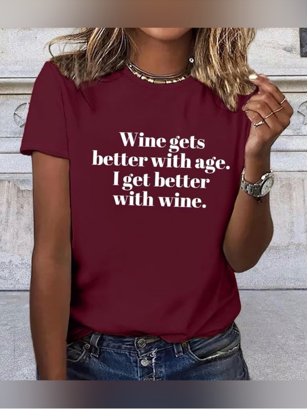 Women’s Wine Quote Short Sleeve Tee XL NWT